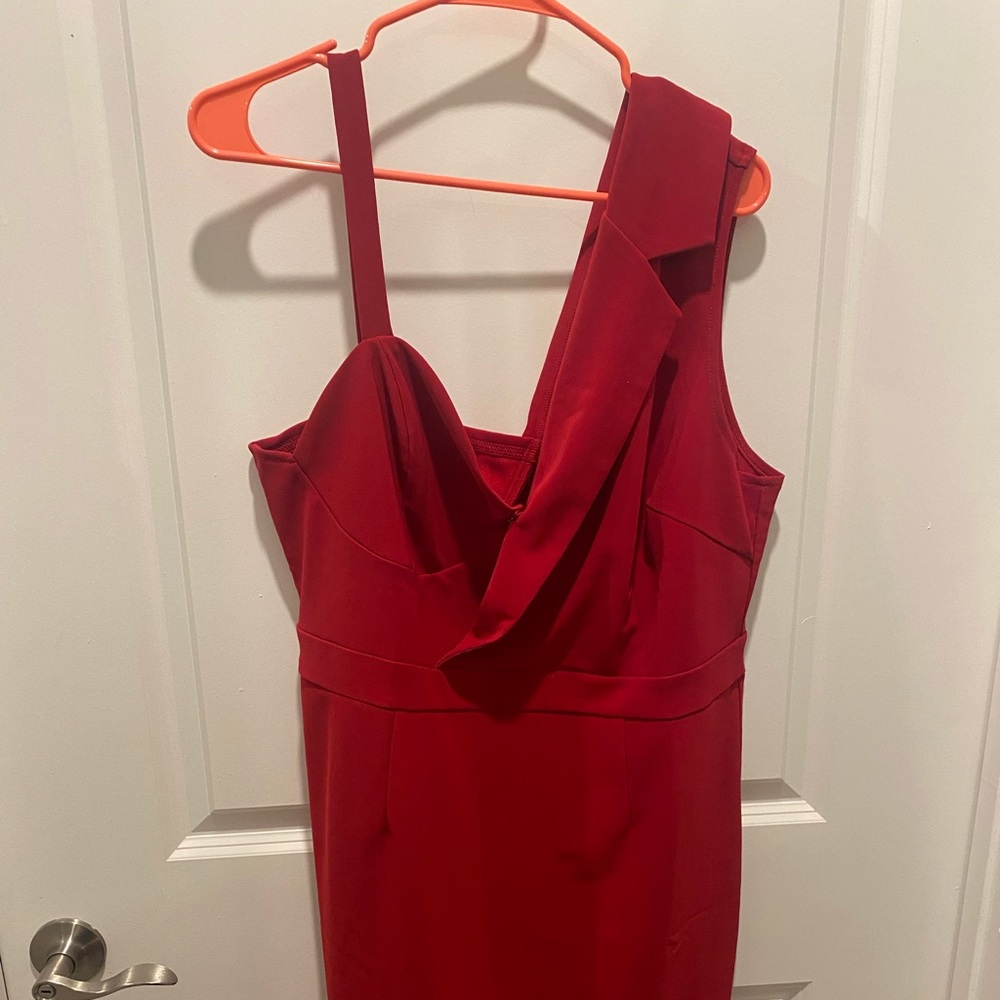 Red mini dress